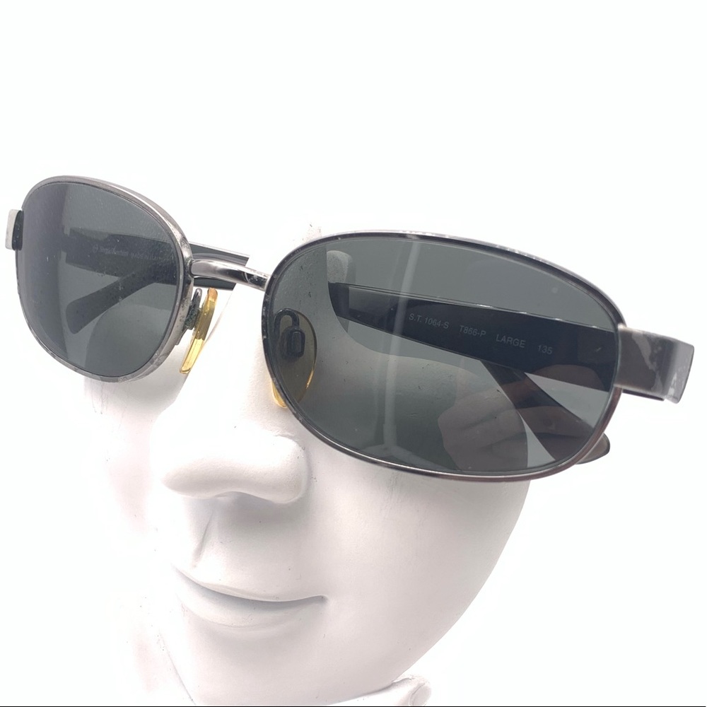Vintage Sergio Tacchini Gunmetal Oval Sunglasses Frames ST1064-S - Picture 3 of 6